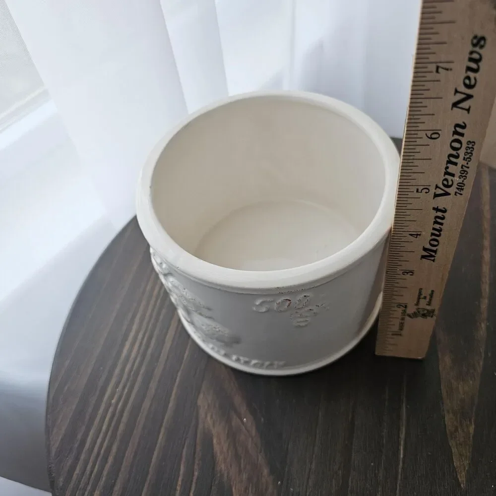 Vintage Sur La Table Italian Ceramic Utensil Crock / Planter